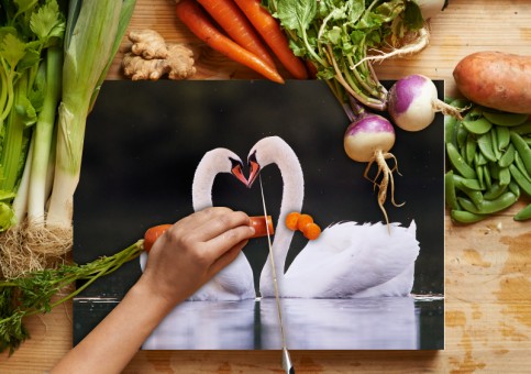 Planche à  découper Coeur de cygne