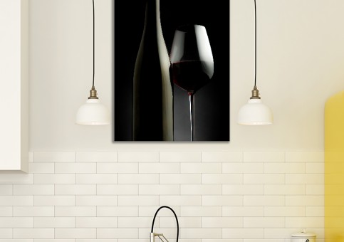 Tableaux personnalisés  Bouteille et verre