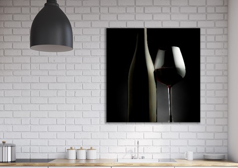 Tableaux personnalisés  Bouteille et verre