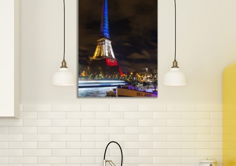 Tableaux personnalisés  Tour Eiffel tricolore