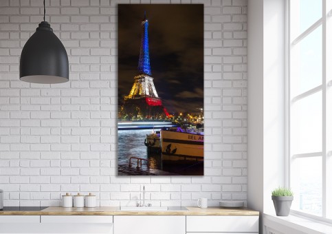 Tableaux personnalisés  Tour Eiffel tricolore