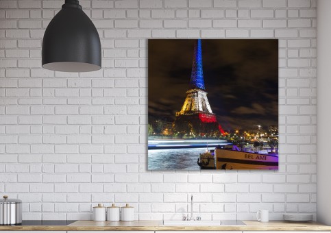 Tableaux personnalisés  Tour Eiffel tricolore