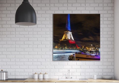Tableaux personnalisés  Tour Eiffel tricolore