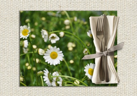 set de table personnalisé Marguerites
