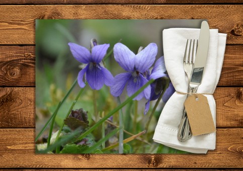 set de table personnalisé Violettes