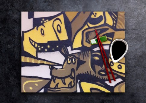 set de table personnalisé Graffitis Valence