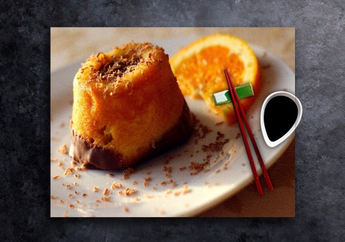 set de table personnalisé Dessert à  l'orange