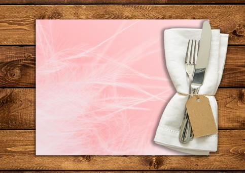 set de table personnalisé Plume