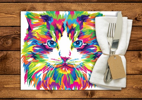 set de table personnalisé Chat