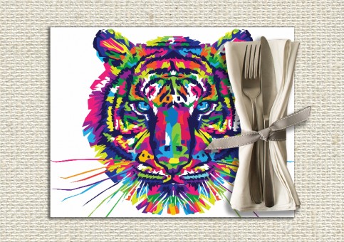set de table personnalisé Tigre