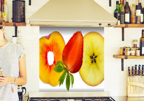 Crédence composition 3 fruits