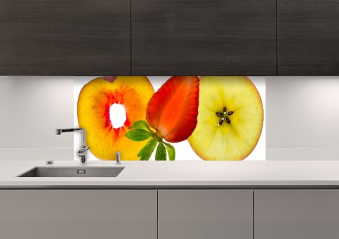 Crédence composition 3 fruits