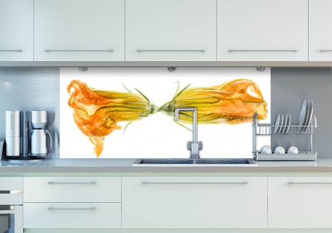 Crédence Fleurs de courgette