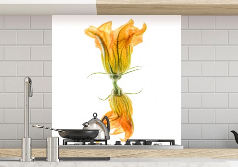 Crédence Duo de fleurs de courgette