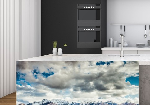 Dessous de bar personnalisé Montagnes et nuages