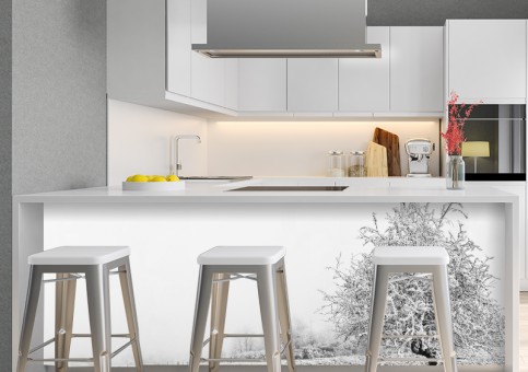 Dessous de bar personnalisé paysage de neige