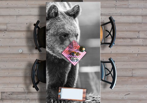 Plateau de table personnalisé Ours