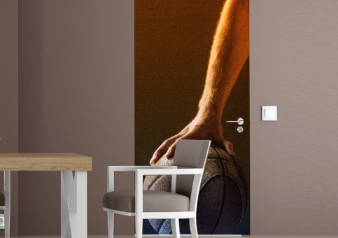 Habillage de porte Basketteur