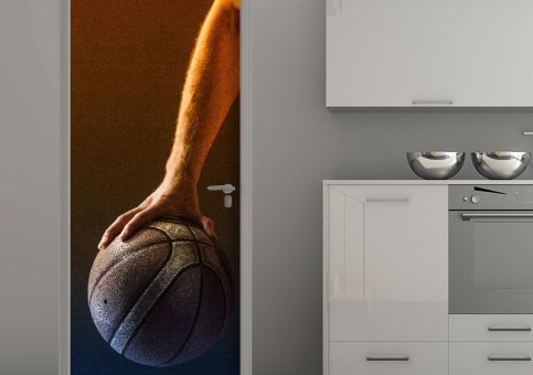 Habillage de porte Basketteur