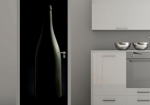 Habillage de porte Bouteille de vin 1