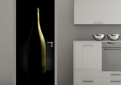Habillage de porte Bouteille de vin 3