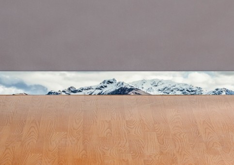 Plinthes personnalisées Montagnes et nuages
